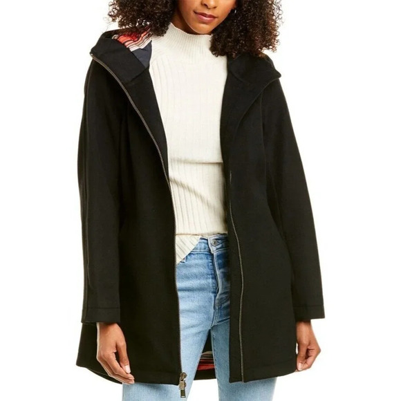 Pendleton Finlay Waterproof Hooded Wool Blend Coat Black Size XS NWT $350 - Picture 1 of 12